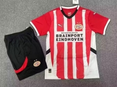 2024-2025 PSV Eindhoven Home Red&White Soccer Uniform-6552