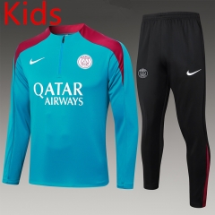 2024-2025 Paris SG Laker Blue Kids/Youth Soccer Tracksuit-815