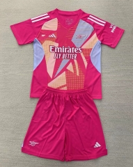 2024-2025 Arsenal Goalkeeper Plum Red Soccer Uniform-AY