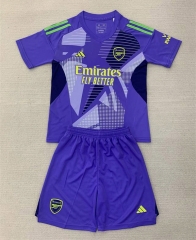 2024-2025 Arsenal Goalkeeper Purple Soccer Uniform-AY