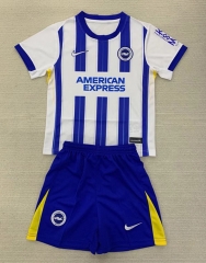 2024-2025 Brighton & Hove Albion Home Blue&White Soccer Uniform-AY