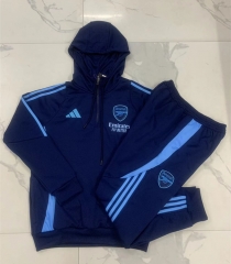 2024-2025 Arsenal Royal Blue Thailand Soccer Tracksuit With Hat-815