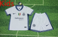 2024-2025 Inter Milan Away White Kid/Youth Soccer Uniform-8679