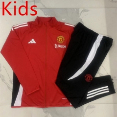 2024-2025 Manchester United Red Kids/Youth Soccer Jacket Uniform-815