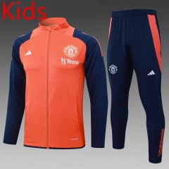 2024-2025 Manchester United Orange Kids/Youth Soccer Jacket Uniform-815