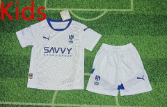 2024-2025 Al Hilal SFC Away White Kids/Youth Soccer Uniform-8679