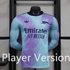 Player Version 2024-2025 Arsenal Blue&Purple LS Thailand Soccer Jersey AAA-888