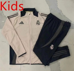 2024-2025 Real Madrid Light Pink Kids/Youth Soccer Jacket Uniform-815