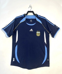 Retro Version 2006 Argentina Away Royal Blue Thailand Soccer Jersey AAA-811