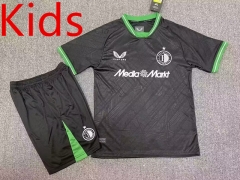 2024-2025 Feyenoord Rotterdam Away Black Kids/Youth Soccer Uniform-6552