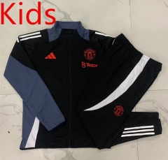 2024-2025 Manchester United Black Kids/Youth Soccer Jacket Uniform-815