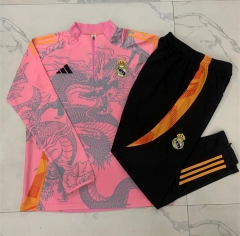 2024-2025 Real Madrid Pink Thailand Soccer Tracksuit-815