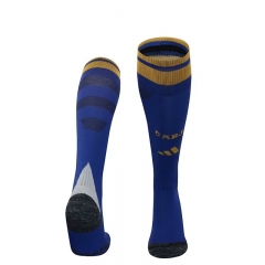 2024-2025 BOCA Juniors Home Blue Light Gray Thailand Soccer Socks