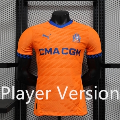 Player Version 2024-2025 Olympique de Marseille 2nd Away Orange Thailand Sccer Jersey AAA-888