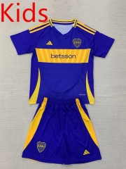 2024-2025 Boca Juniors Home Blue Kids/Youth Soccer Uniform-AY