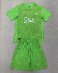 2024-2025 Everton Goalkeeper Green Soccer Uniform-AY