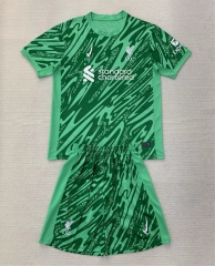 2024-2025 Liverpool Goalkeeper Green Soccer Uniform-AY