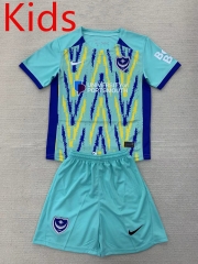 2024-2025 Plymouth Argyle F.C. 2nd Away Blue Kid/Youth Soccer Uniform-AY