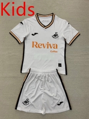 2024-2025 Swansea City Home White Kid/Youth Soccer Uniform-AY