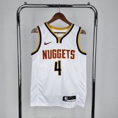 Denver Nuggets White #4 NBA Jersey-311