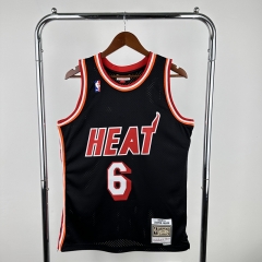 Retro Version 13-14 Miami Heat Black #6 NBA Jersey-311