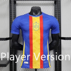 Player Version 2024-2025 Spain Blue&Yellow Thailand Soccer Training Jersey-888