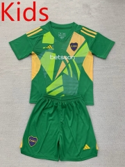 2024-2025 Boca Juniors Goalkeeper Green Kids/Youth Soccer Uniform-AY