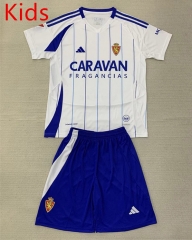 2024-2025 Real Zaragoza Home White Kids/Youth Soccer Uniform-AY