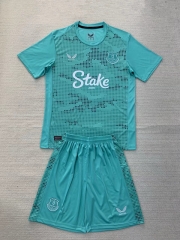 2024-2025 Everton Goalkeeper Laker Blue Soccer Uniform-AY