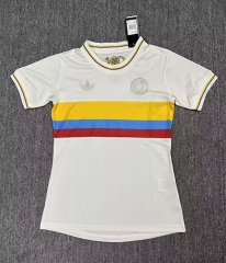 100th Anniversary Version Colombia White Women Thailand Soccer Jersey AAA-2386