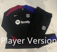 Player Version 2024-2025 Barcelona Black Thailand Soccer Tracksuit-815