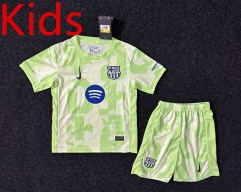 2024-2025 Barcelona 2nd Away Green Kid/Youth Soccer Uniform-GB