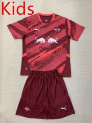 2024-2025 RB Leipzig Away Red Youth/Kids Soccer Uniform-AY