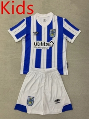 2024-2025 Huddersfield Town Home Blue&White Kids/Youth Soccer Uniform-AY