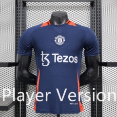 Player Version 2024-2025 Manchester United Royal Blue Thailand Training Jersey AAA-888