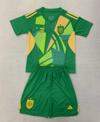 2024-2025 Spain Goalkeeper Green Soccer Uniform-AY