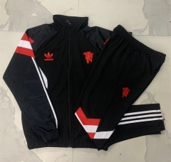 2024-2025 Manchester United Black Thailand Soccer Jacket Uniform-815