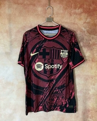 2024-2025 Barcelona Dark Red Thailand Training Soccer Jersey AAA-2483