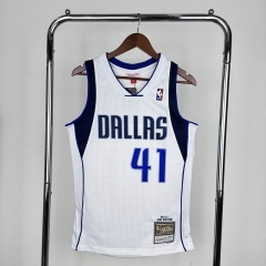 Retro Version 10-11 Dallas Mavericks White #41 NBA Jersey-311