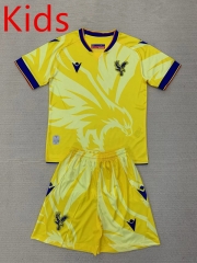 2024-2025 Crystal Palace Away Yellow Kids/Youth Soccer Uniform-AY