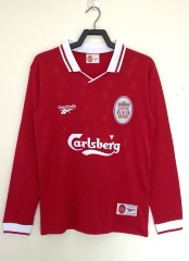 Retro Version 96-97 Liverpool Home Red LS Thailand Soccer Jersey AAA-811