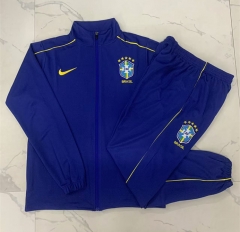 2024-2025 Brazil Camouflage Blue Thailand Soccer Jacket Uniform-815