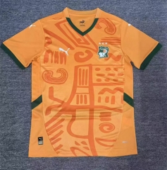 2024-2025 Ivory Coast Home Orange Thailand Soccer Jersey AAA-709