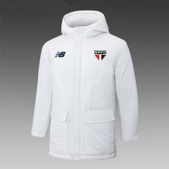 2024-2025 Sao Paulo Futebol Clube White Cotton Coat With Hat-815