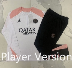 Player Version 2024-2025 Jordan Paris SG White Thailand Soccer Tracksuit -815