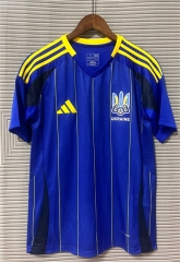 2024-25 Ukraine Away Blue Thailand Soccer Jersey AAA-9171