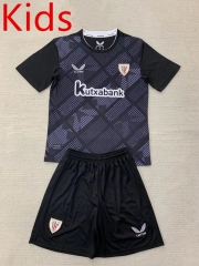 2024-2025 Athletic Bilbao Goalkeeper Black Kids/Youth Soccer Unifrom-AY