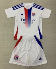 2024-2025 Olympique Lyonnais Home White Soccer Uniform-AY