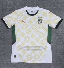 2024-2025 Ivory Coast Away White&Yellow Thailand Soccer Jersey AAA-709