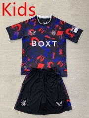 2024-2025 Rangers 2nd Away Blue&Red Kids/Youth Soccer Uniform-AY